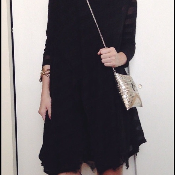 Free People Black Sheer Tunic - Picture 2 of 4